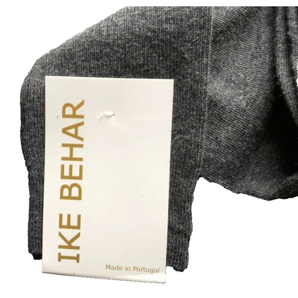 Ike Behar Mens Dress Socks Knee Over the Calf Made in Portugal Solid Gray 10-13